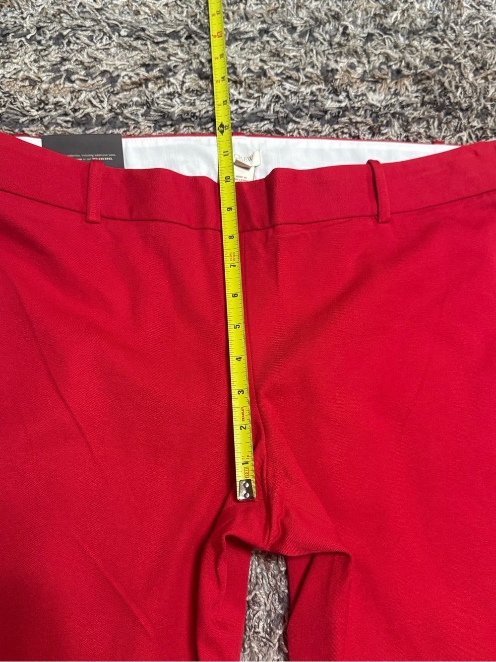 J. Crew Factory Red Cropped Ankle Pants Winnie Pant City Fit . - Picture 5 of 12